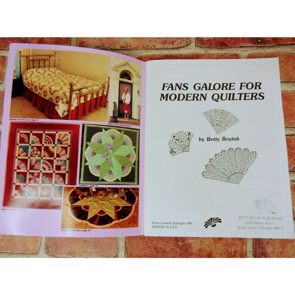Fans Galore‎ for Modern Quilters Betty Boyink Vtg 1987 Quilting Booklet 1980s